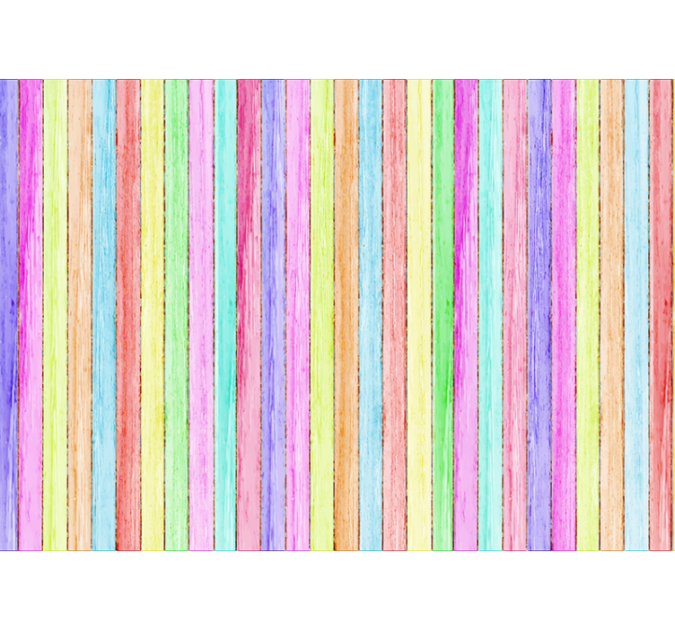 Fa hatású fototapéta színes fa deszkák - TenStickers