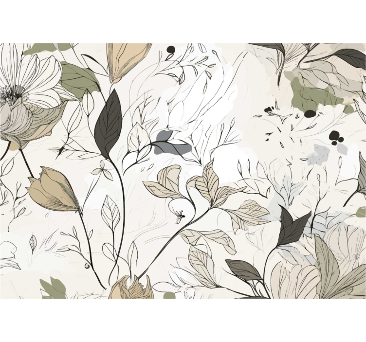 Fotomural fürdőszoba virágot rajzolni - TenStickers