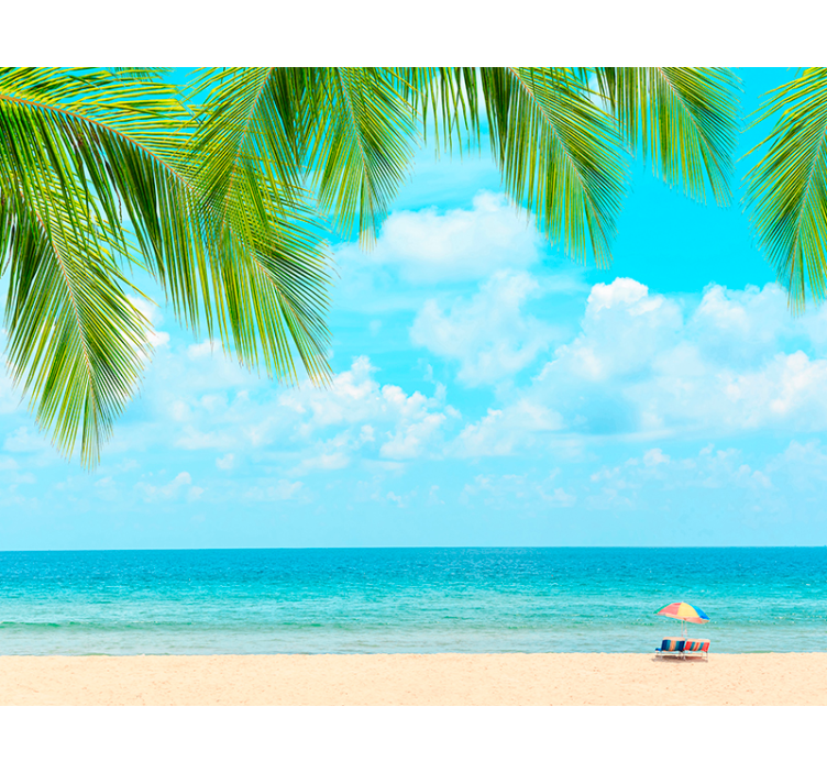 Trópusi tengerparti kilátás Tengeri Falikárpit - TenStickers