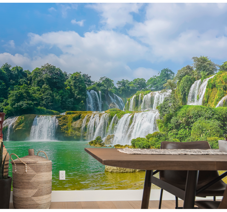 3d trópusi vízesés 3d falfestmény - TenStickers