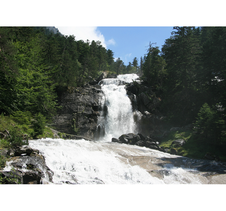 Lépcsőzetes táj Vízesés festmény - TenStickers