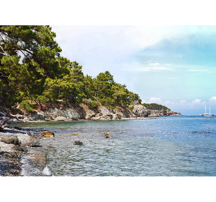 Antalya tengerparti tengeri falfestmény - TenStickers