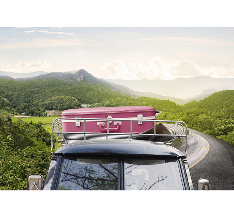 Vintage bőrönd kaland jármű falfestmények - TenStickers