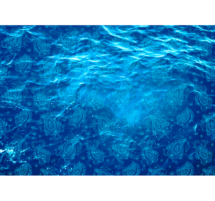 Tenger hullámai mintázat természeti falikárpitok - TenStickers