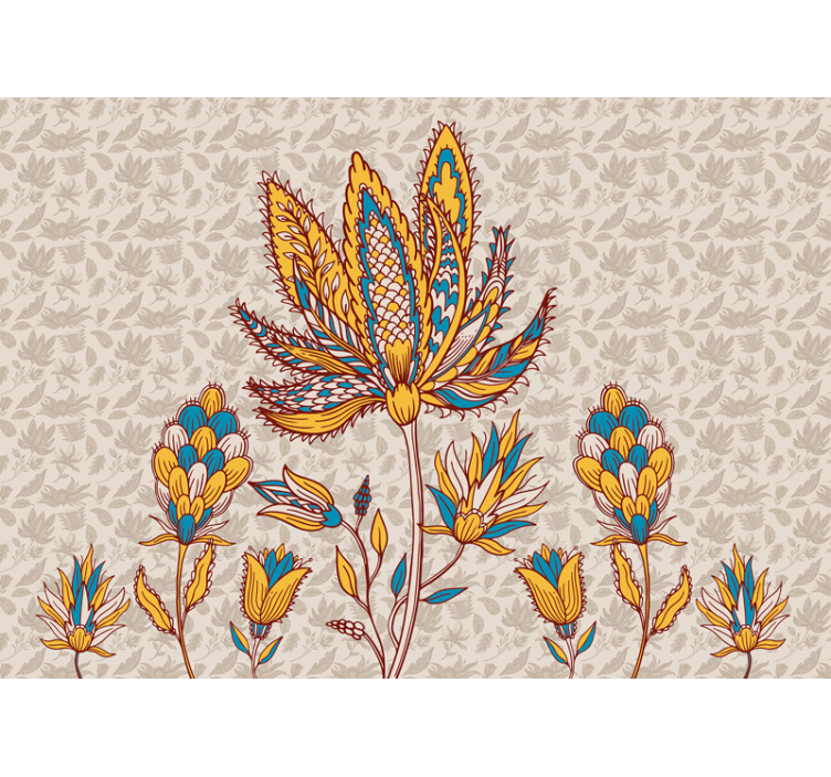 Paisley virág készlet virág falfestmény - TenStickers