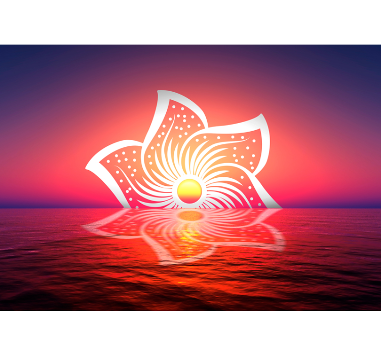 Hibiszkusz napfelkeltés fotómuralis étkező - TenStickers