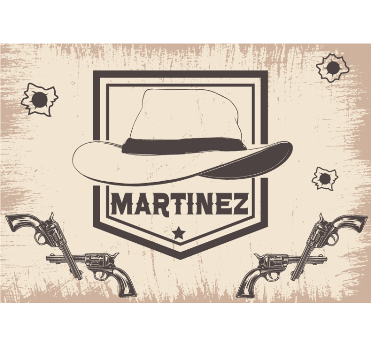 Cowboy kalap név lounge fotó tapéta - TenStickers