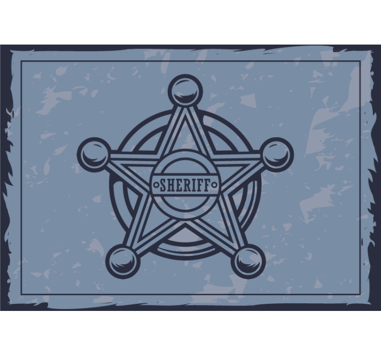 Emberek falfestmények - seriffjelvény játékszett - TenStickers