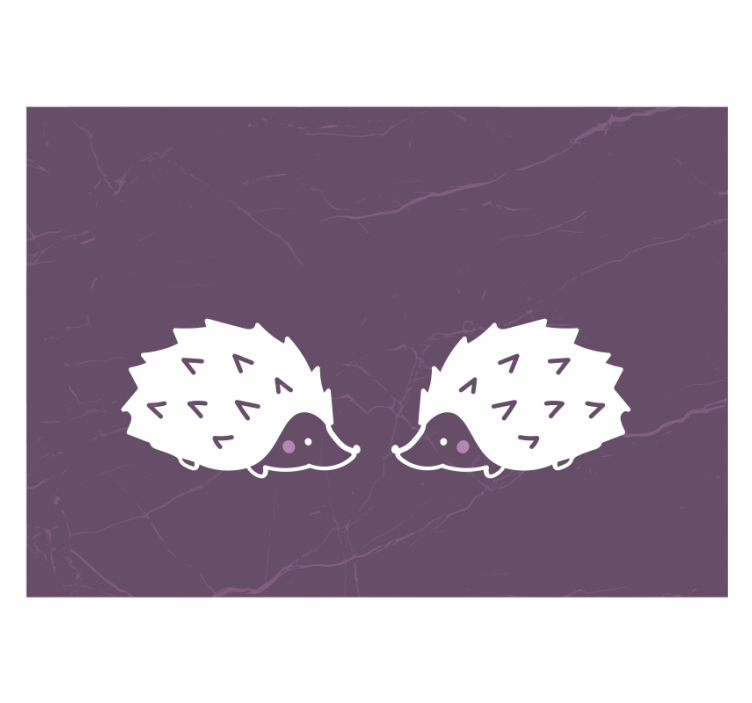 Cuki süni pár - Állati falfestmények - TenStickers