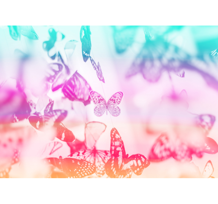 Gradiens pillangók állat falfestmény - TenStickers