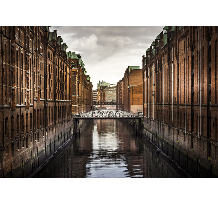 Történelmi csatorna kilátás Berlini falfestmények - TenStickers