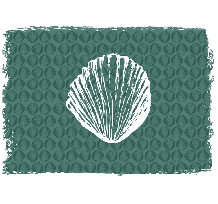 Retro kagyló minta állat falfestmény - TenStickers