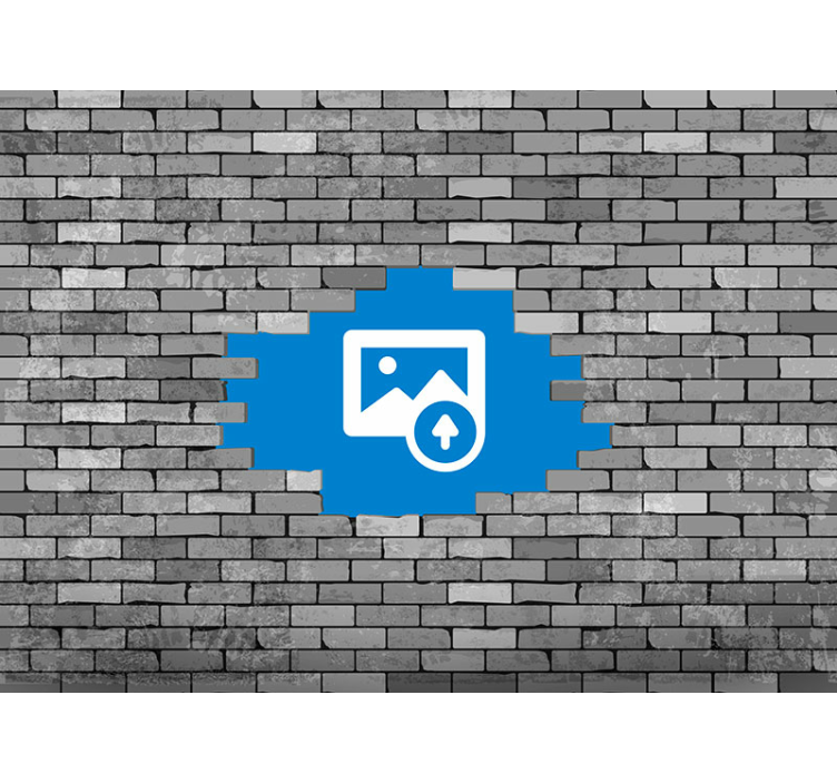 Törött tégla fényképes egyedi falfestménnyel - TenStickers