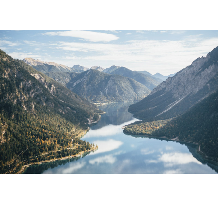 Fényes kék tó fotó falfestmény - TenStickers