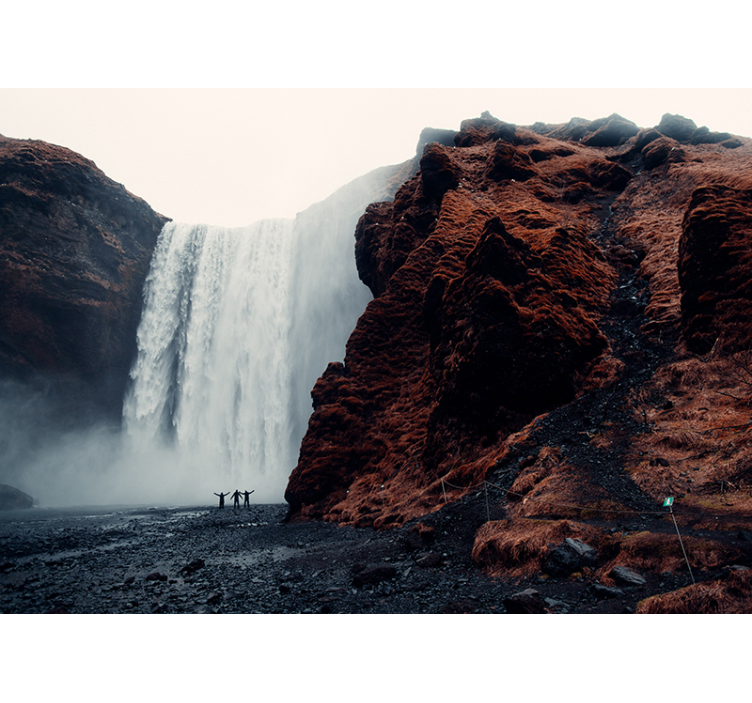 Grand waterfall vista - vízesés festmény - TenStickers