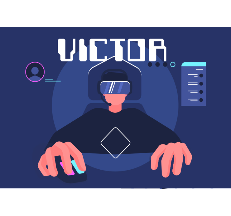 Gamer boy egyedi falfestmény - TenStickers