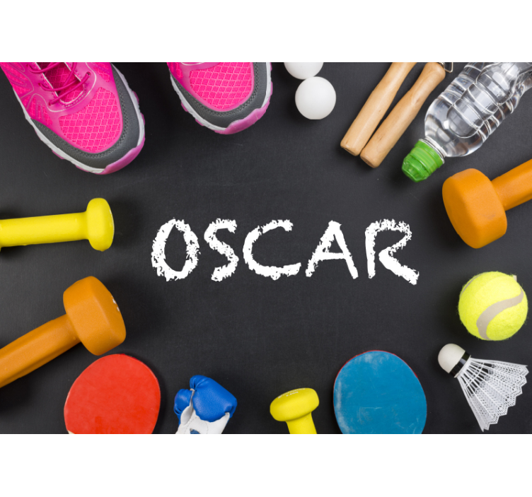 Fitnesz kellékek kiállítása Kifejezés falfestmények - TenStickers