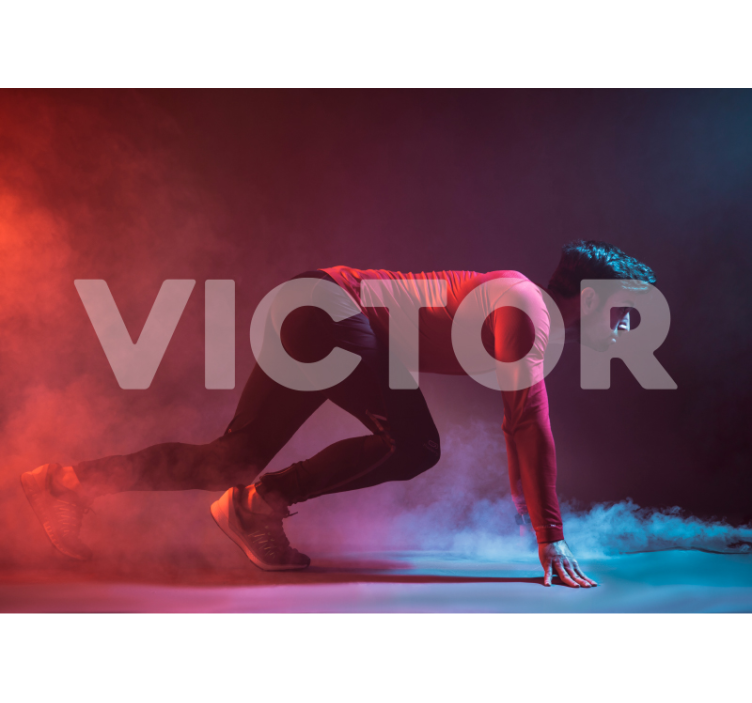 Dinamikus futó sziluett Emberek falfestmények - TenStickers