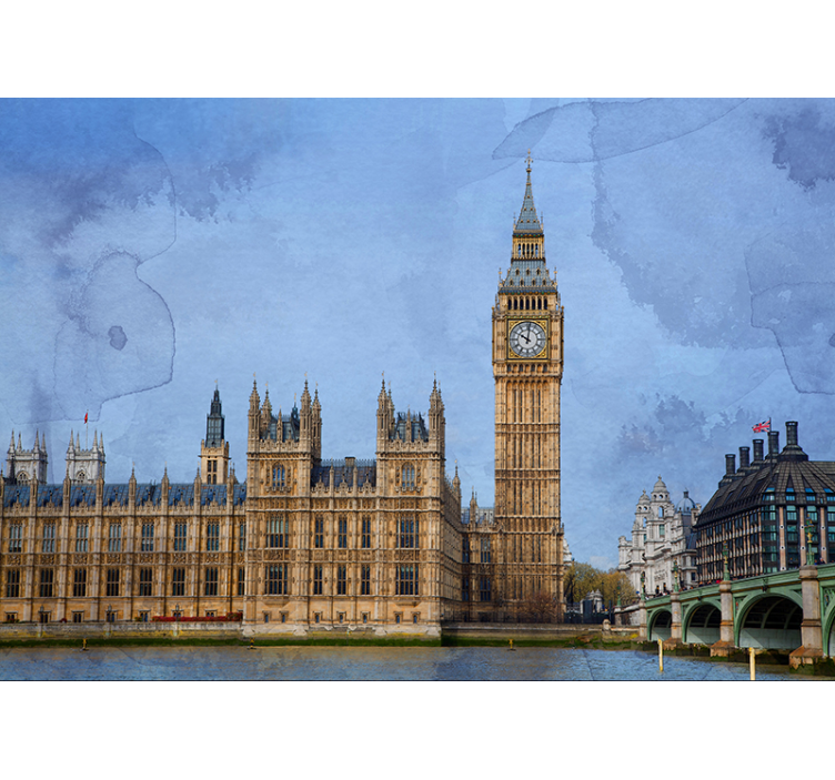 Big ben nevezetesség Londoni falfestmények - TenStickers