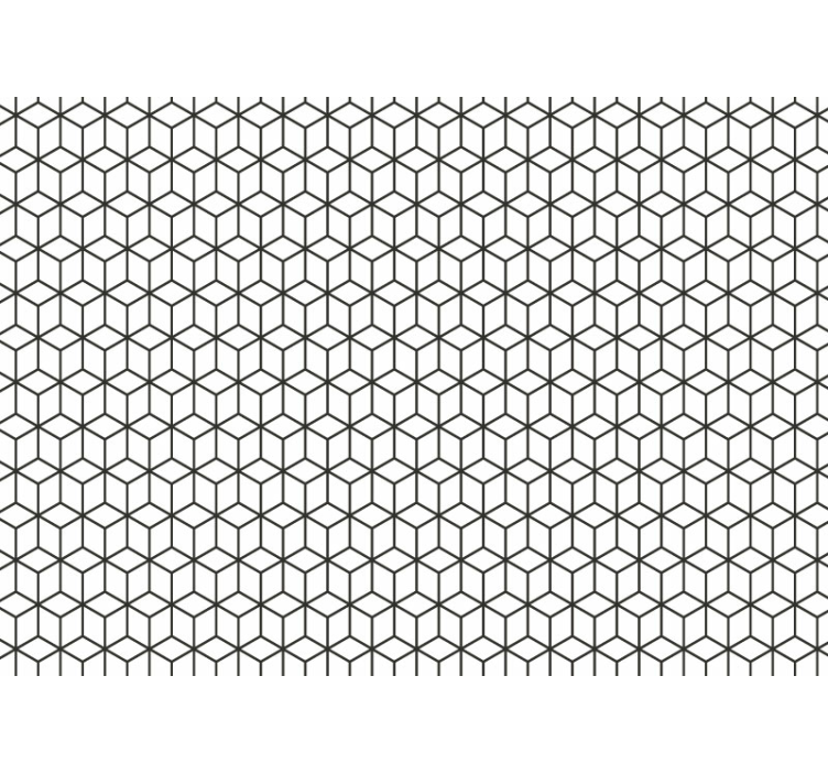 Geometrikus kocka motívum Textúra és a minta falfestmények - TenStickers