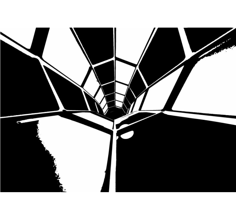 Geometriai perspektívanézet Absztrakt falfestmények - TenStickers