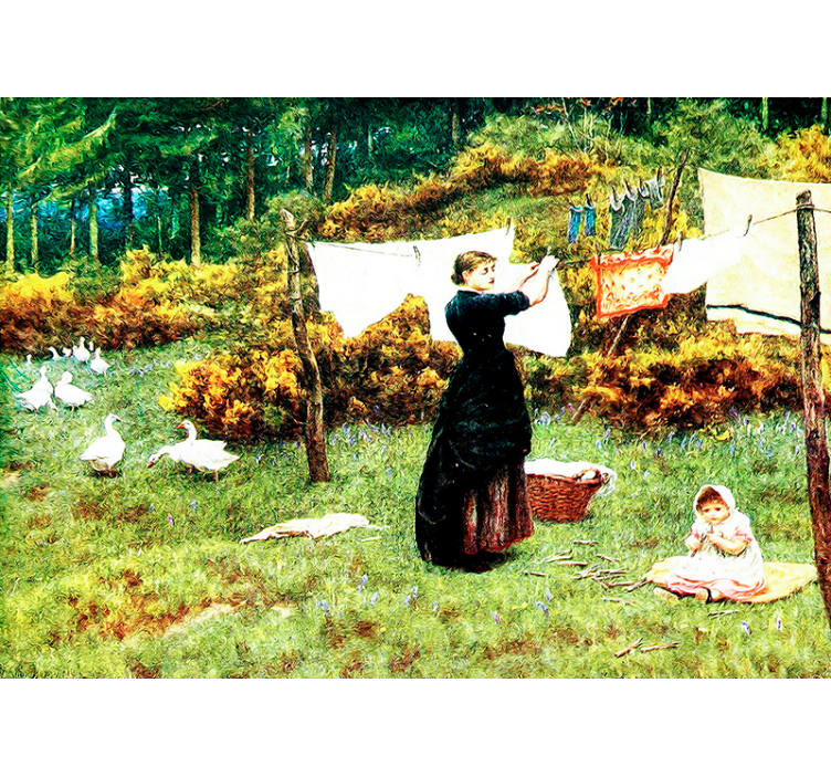 Furcsa kert klasszikus művészet falfestmény - TenStickers