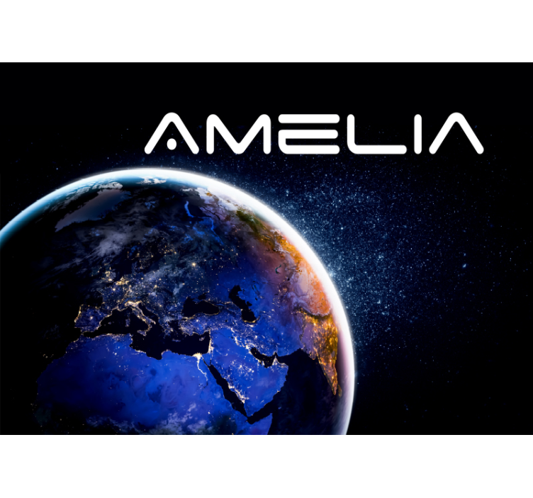 Földgömb és csillagok Tér falfestmény - TenStickers