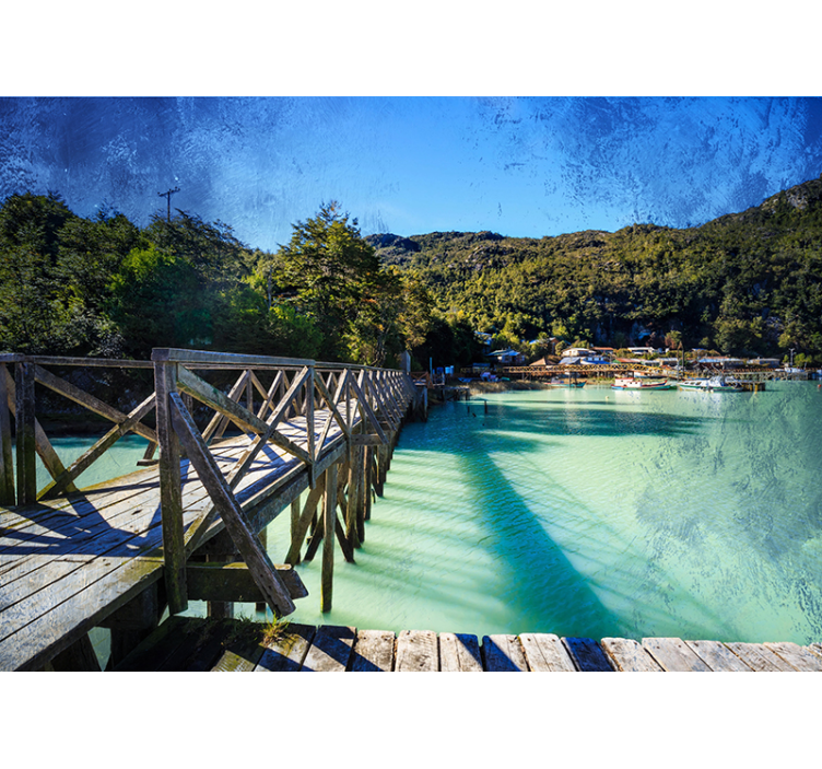 Festői tengerparti ösvény Táj falfestmények - TenStickers