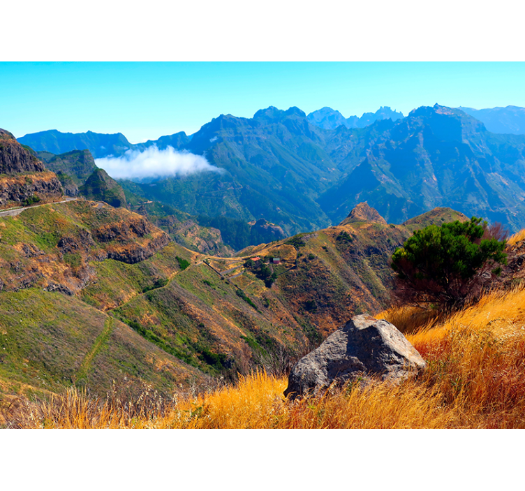 Madeira-sziget hegyi falfestmény - TenStickers