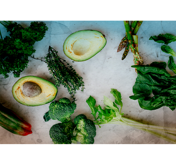 Avokádó és fűszerek konyhai falfestmény - TenStickers