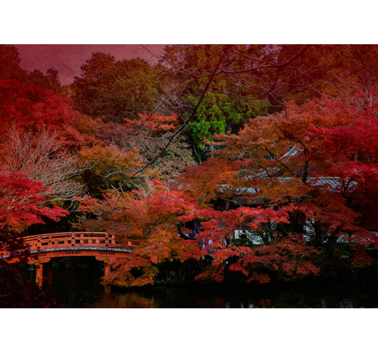 őszi japán természet falfestmény - TenStickers