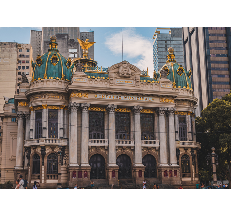 Történelmi színházi építészet Városi falfestmény - TenStickers