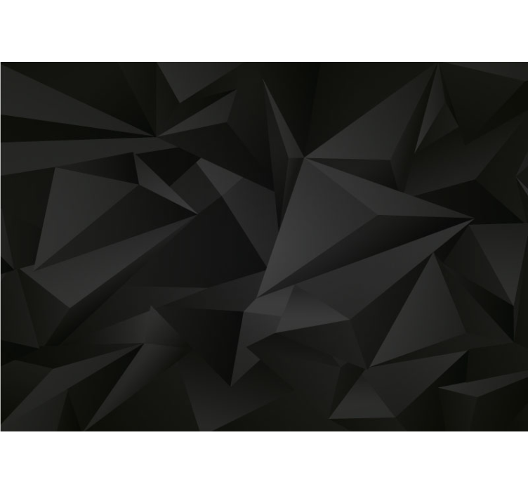 Sötét poly geometriai 3d falfestmény - TenStickers