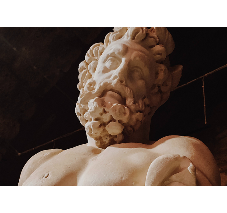 Zeusz a fekete háttér nappali falfestmény - TenStickers