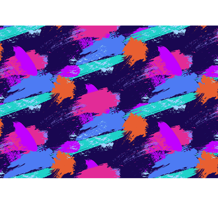 Színes ecsetvonások absztrakt falfestmények - TenStickers