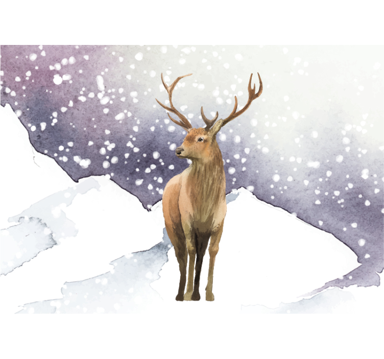 Fenséges szarvas jelenet Állati falfestmények - TenStickers