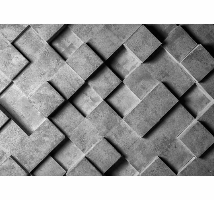 Geometrikus szürke minta - textúra és a minta falfestmények - TenStickers