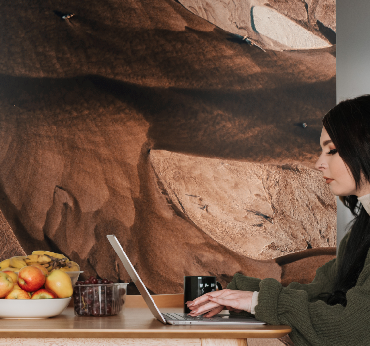 Absztrakt falfestmények texturált homokmintákkal - TenStickers