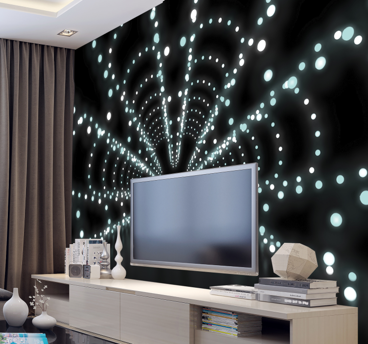 Absztrakt körök falfestmény - TenStickers