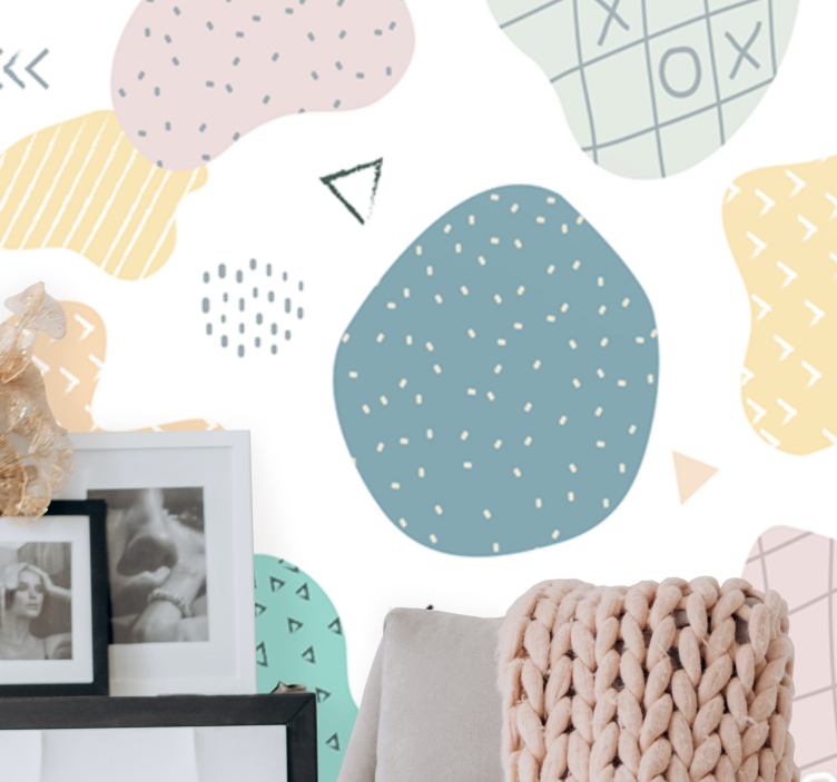 Absztrakt mintázatformák textúra és a minta falfestmények - TenStickers