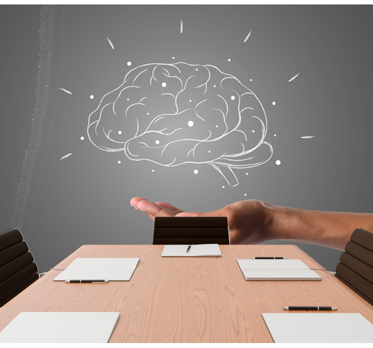 Agy koncepció vizualizáció Kifejezés falfestmények - TenStickers