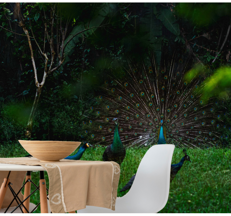 állat pávák tavaszi természet falfestmény - TenStickers