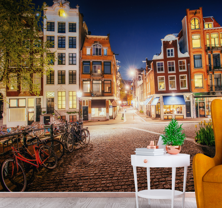 Bájos amszterdami utca - falfestmények Ámsterdam - TenStickers