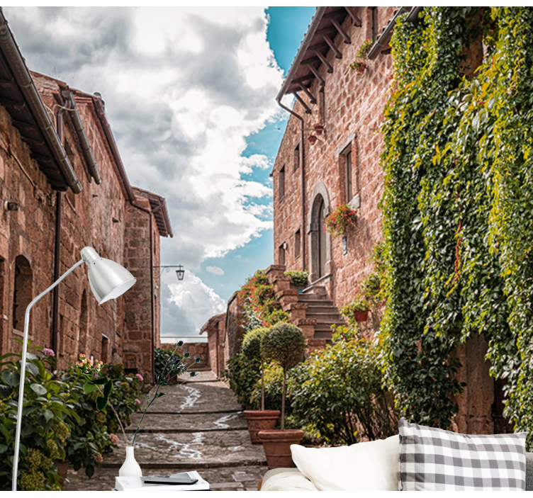 Bájos olasz utca Városi falfestmény - TenStickers