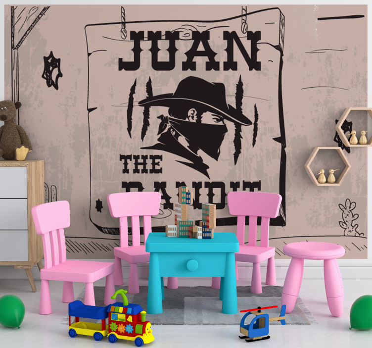 Bandita névvel ellátott fototapétakel hálószobákhoz - TenStickers