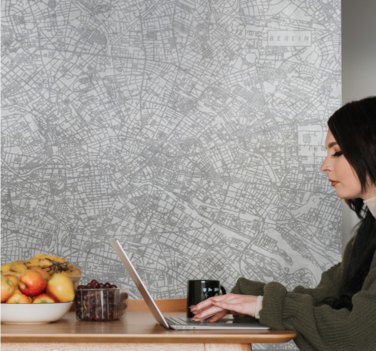 Berlini falfestmények - berlin részletes térképe - TenStickers