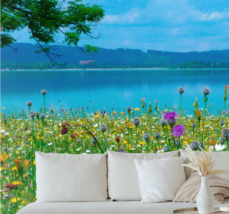 Bokros réti virág falfestmények - TenStickers