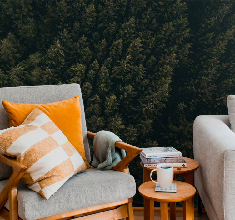 Bőséges zöld foliázs természeti falikárpitok - TenStickers