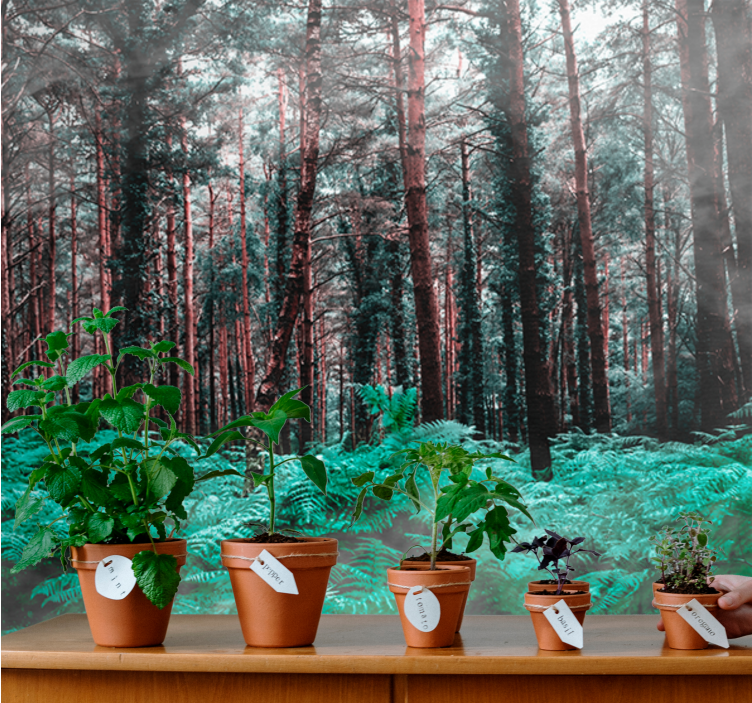 Bőséges zöld vadon természeti falikárpitok - TenStickers