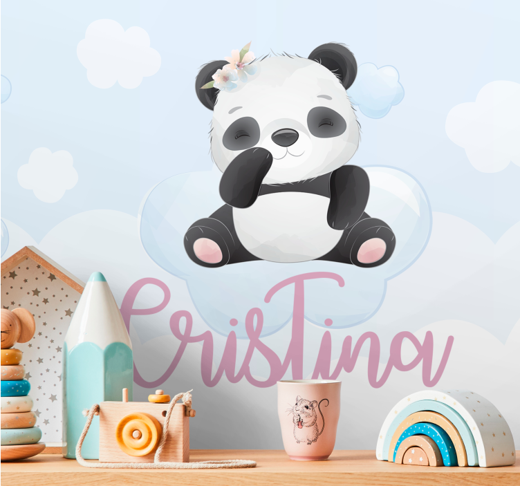 Cuki panda minták Állati falfestmények - TenStickers